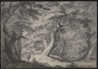 KT 2001 435
<br/>
Bosgezicht met figuren
<br/>
<em>Claterbos, Augustijn (1750-1828)</em>